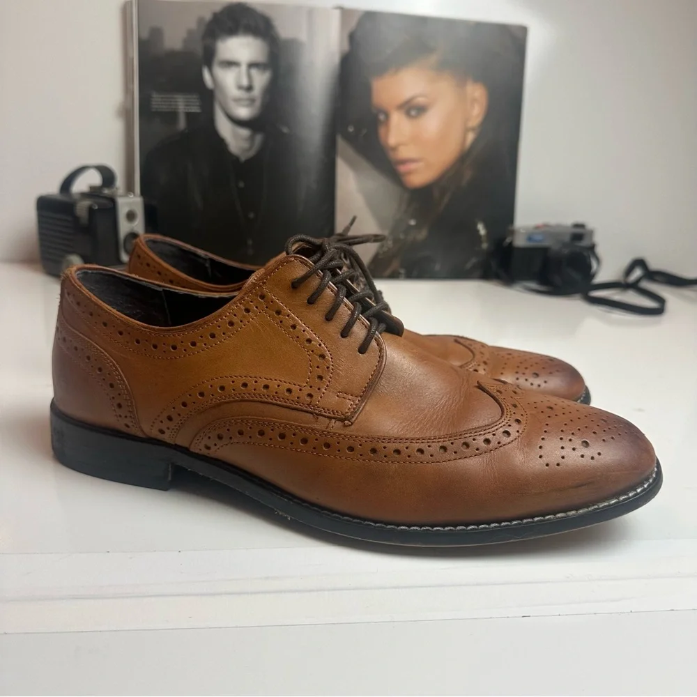 Nunn Bush Tan Leather Oxford Shoes